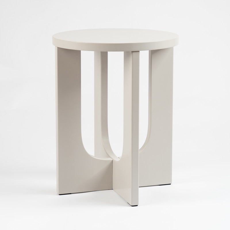 Greige Round Side Table